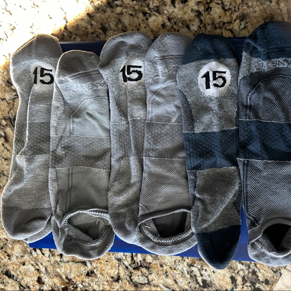 3 pair Gray and Blue Men's Kane II Socks